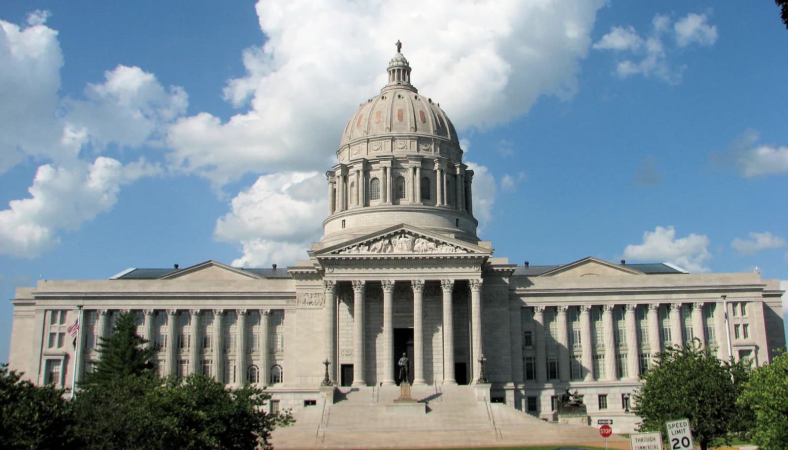 Missouri State Capitol, wide view in Jefferson City, Missouri