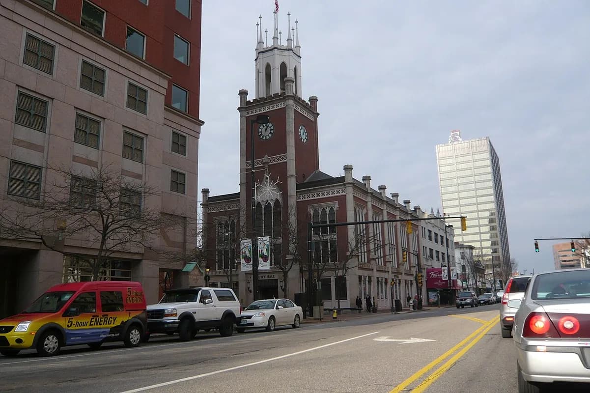City Hall on Elm Street in Manchester, New Hampshire