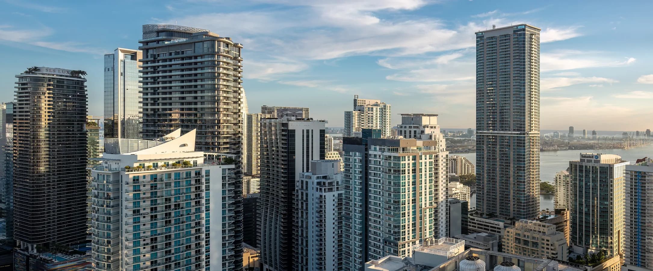 Wide Brickell skyline in Miami, Florida