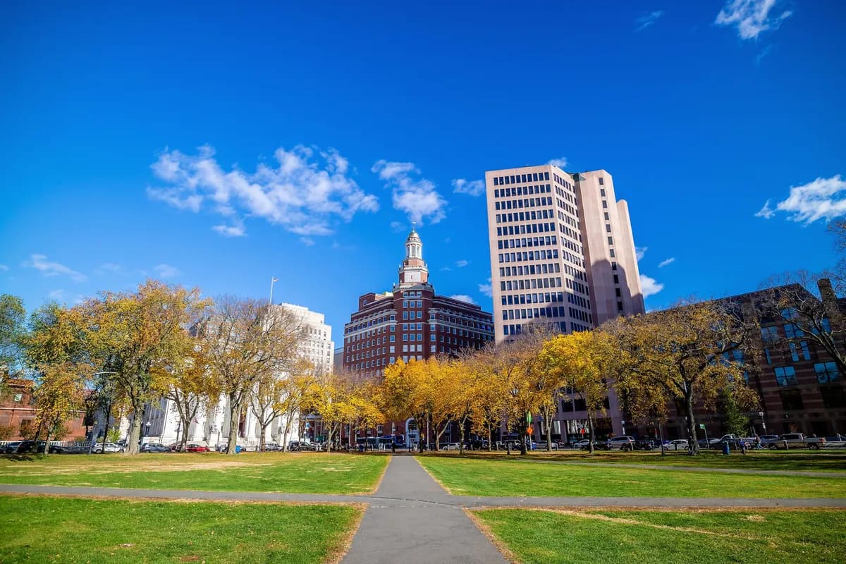 Cityscape of New Haven, Connecticut