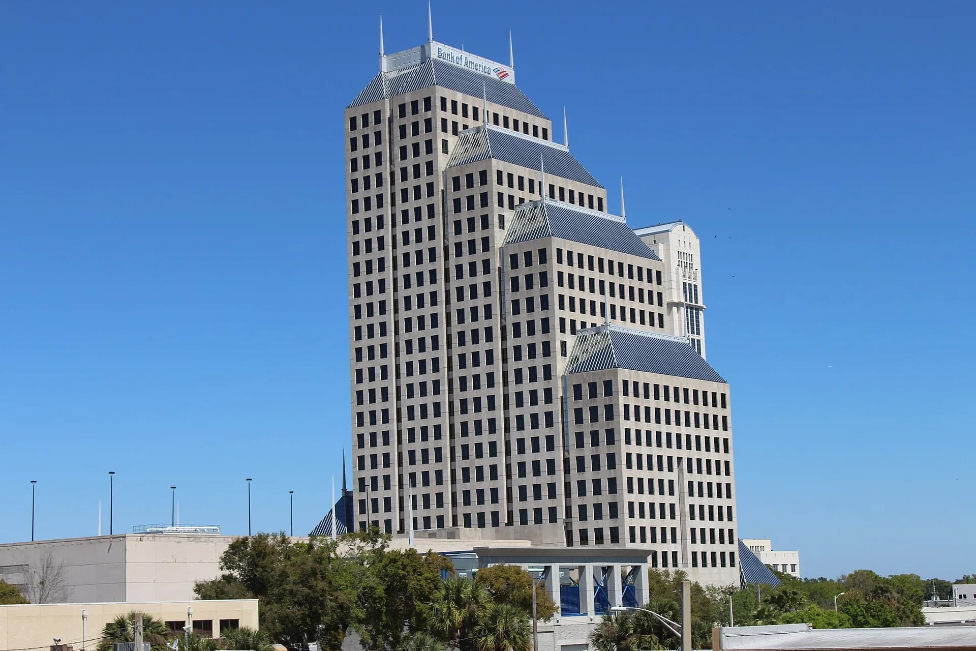 Downtown Bank of America tower landmark in Orlando, Florida