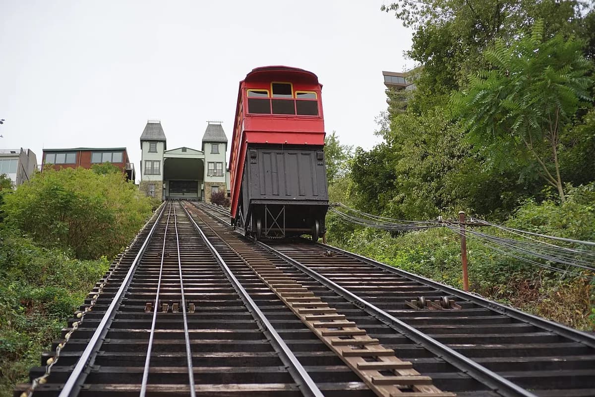 Duquesne Incline car in Pittsburgh, Pennsylvania