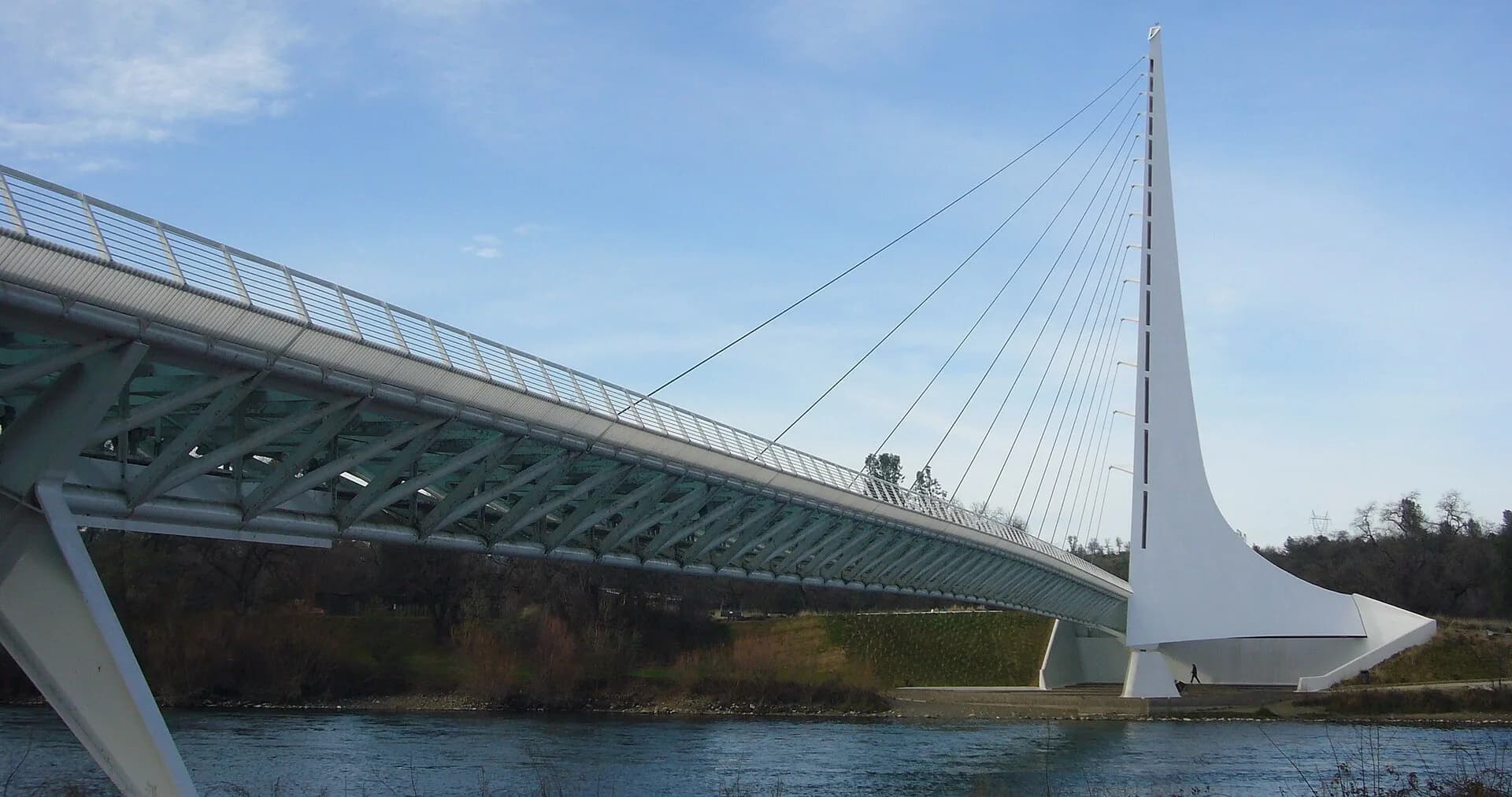 Sundial Bridge over Sacramento River in Redding, California