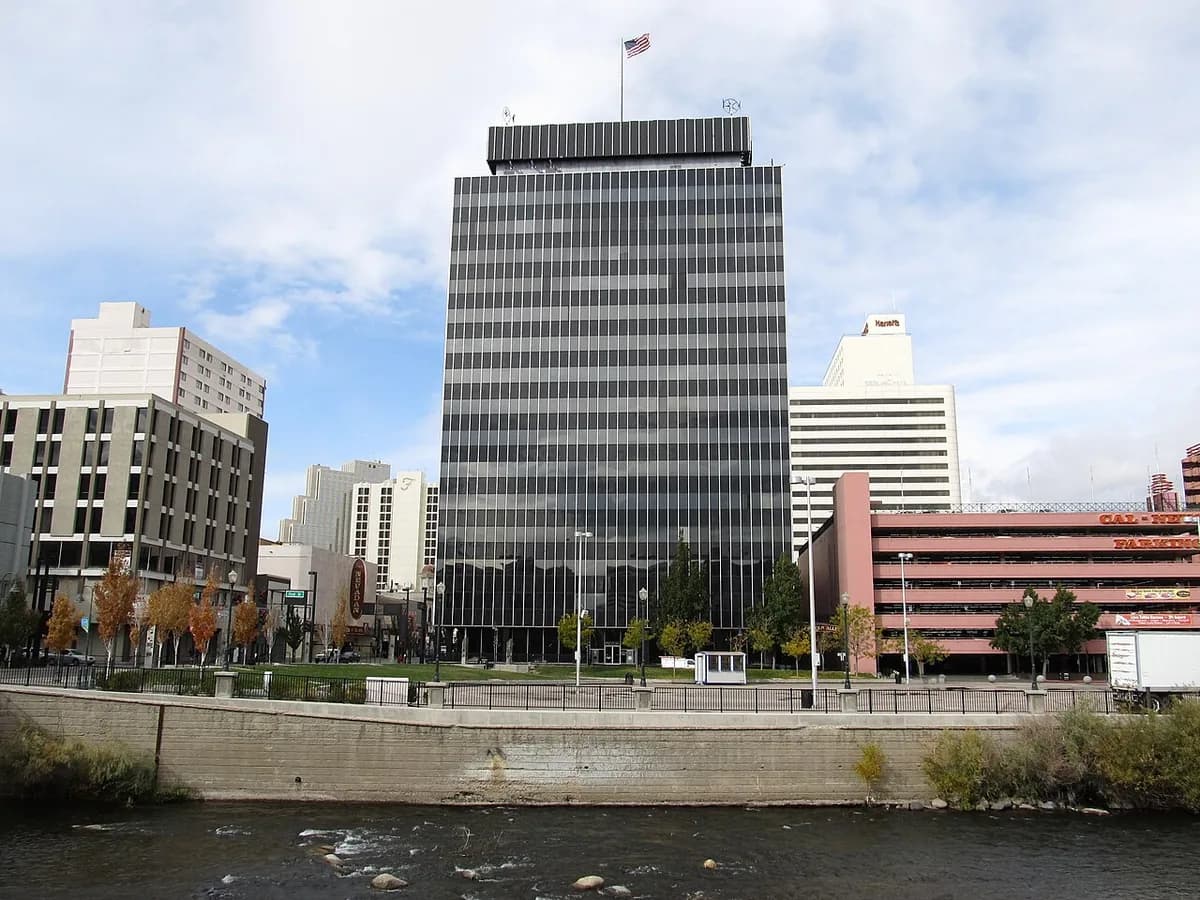 City Hall along the Truckee River in Reno, Nevada