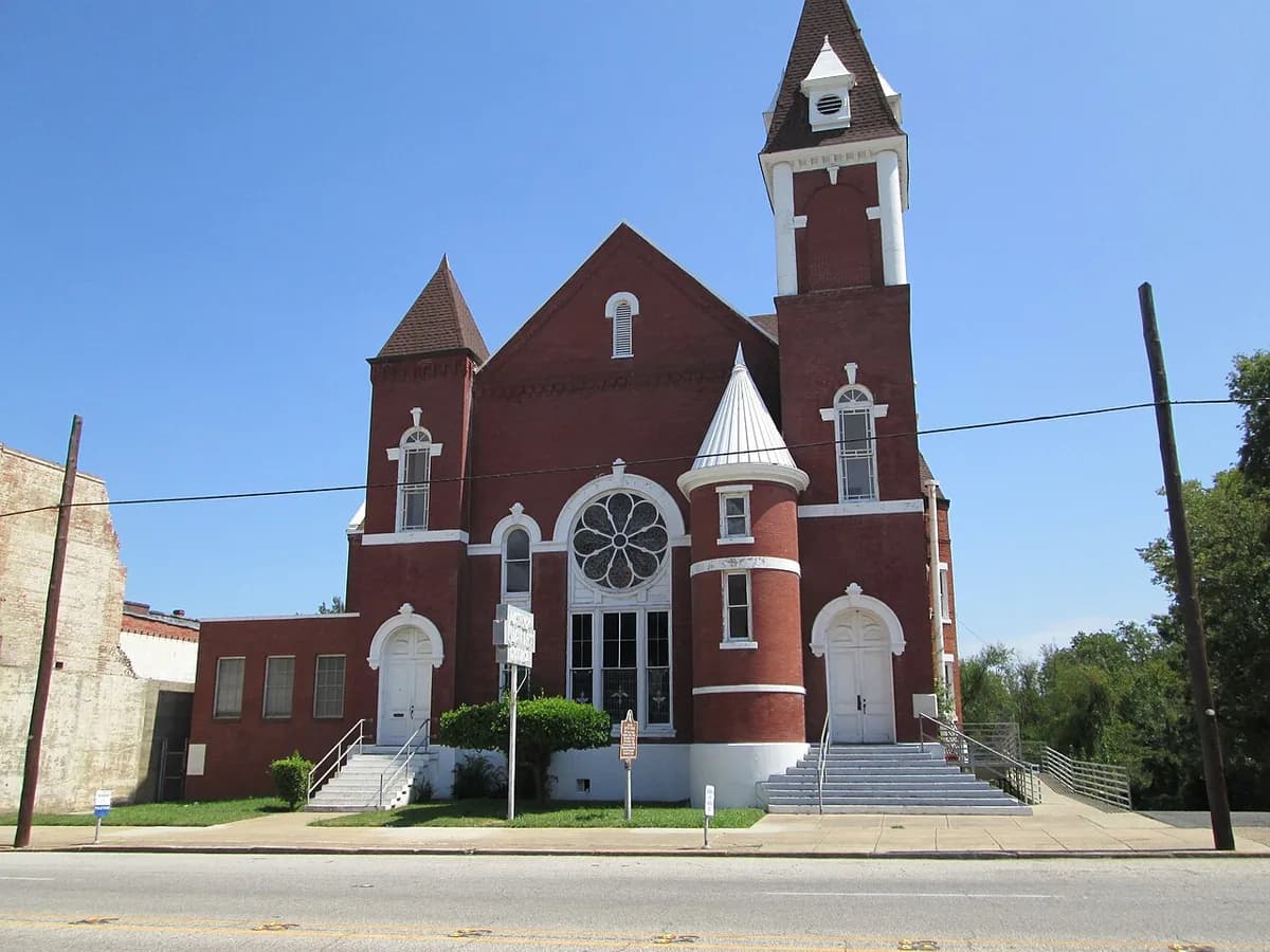 Historic Antioch Baptist Church landmark in Shreveport, Louisiana