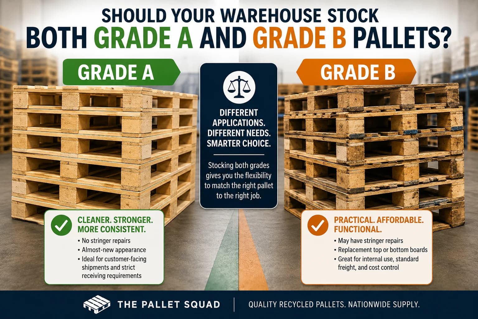 Grade A or Grade B Pallet | The Pallet Squad